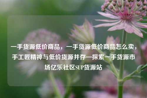 一手货源低价商品，一手货源低价商品怎么卖，手工匠精神与低价货源并存—探索一手货源市场亿乐社区SUP货源站  第1张
